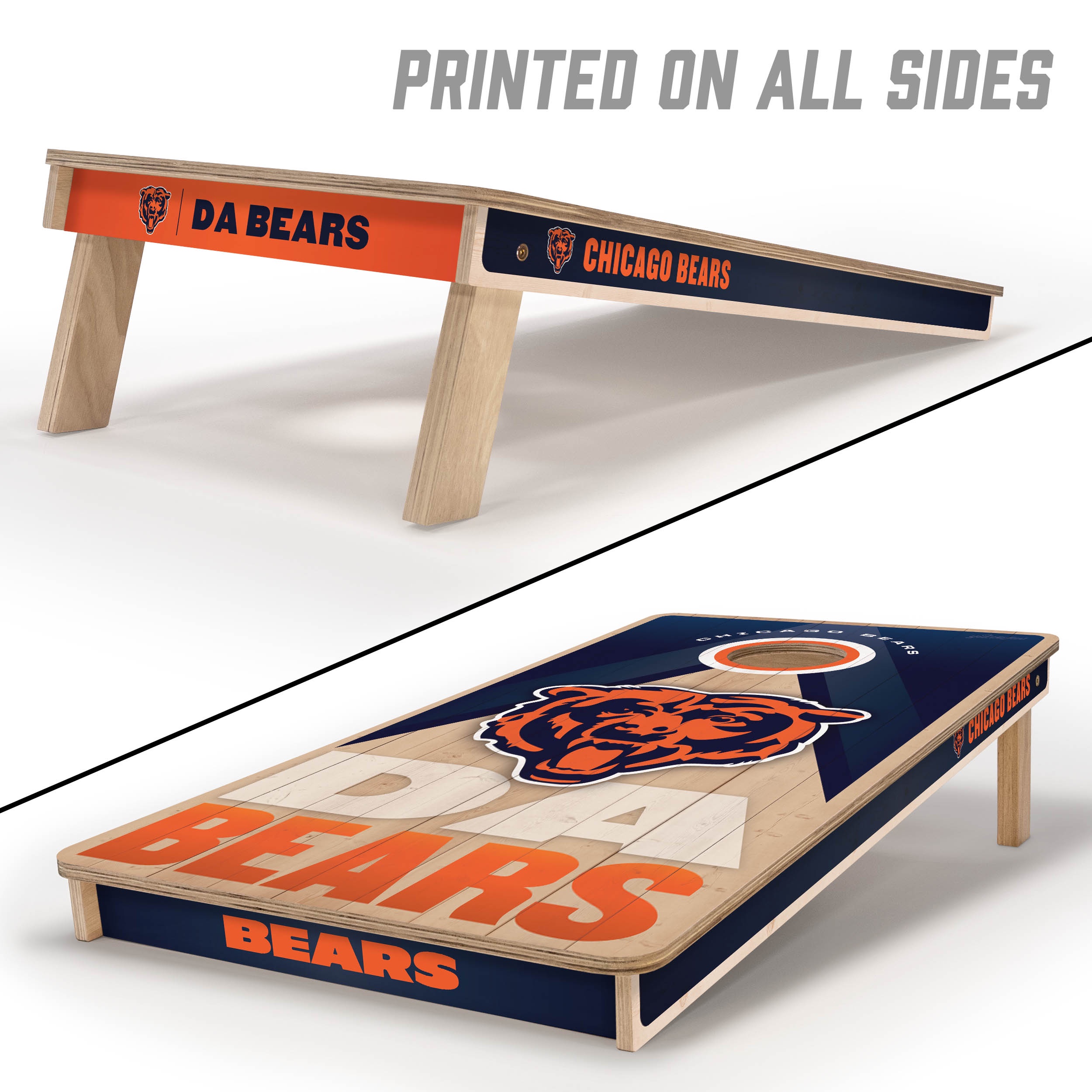 YouTheFan NFL Chicago Bears 2x4 Slogan Series Cornhole