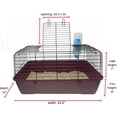 thumbnail image 5 of Penn-Plax S.A.M. Small Animal Cage with Wire Body Burgundy, 5 of 5