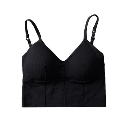 Rlmidhb Women s T-Shirt Bra Basic Bras Solid Color Breathable Soft Everyday Bras Black