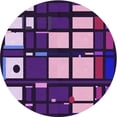 thumbnail image 1 of Ahgly Company Machine Washable Indoor Round Transitional Rich Lilac Purple Area Rugs, 3' Round, 1 of 7