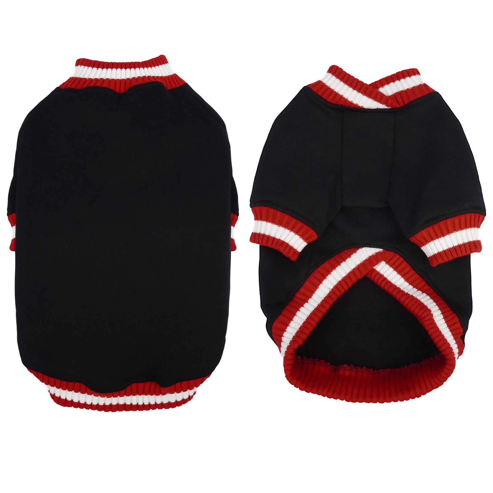 Kuoser Dog Winter Sweater, Cute Pet Pullover Vest, Soft and Thick Sweatshirt for Dogs and Cats, Black, M