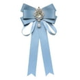 thumbnail image 3 of fenteer Women Bow Tie Corsage for Girls Women for Shirt Uniform Breastpin Collar Tie Light Blue, 3 of 8