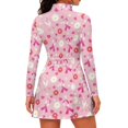 thumbnail image 2 of KEIAHUAN Pink Ribbon Dresses Women Golf Dress with Built in Shorts, 2 of 7