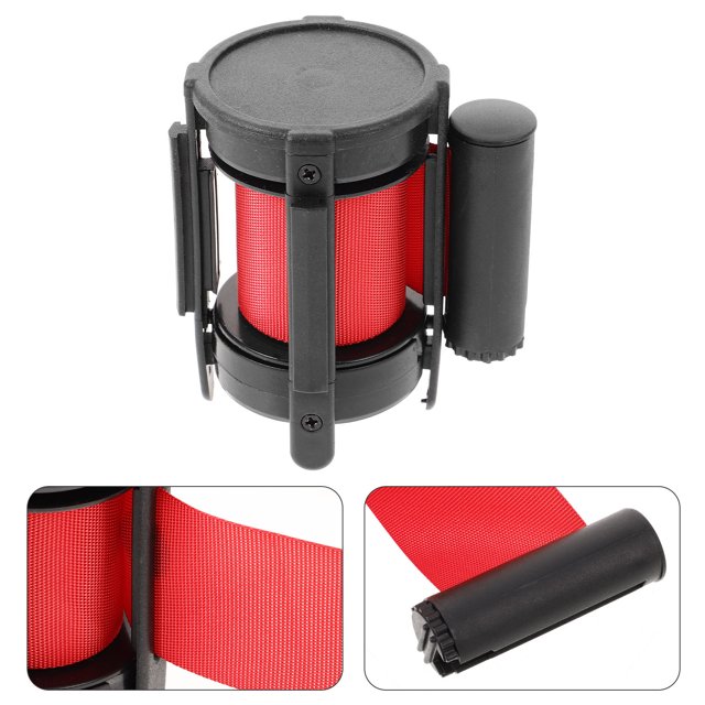 HEALEEP traffic retractable belt Caution Belt Cloth Black 1Set