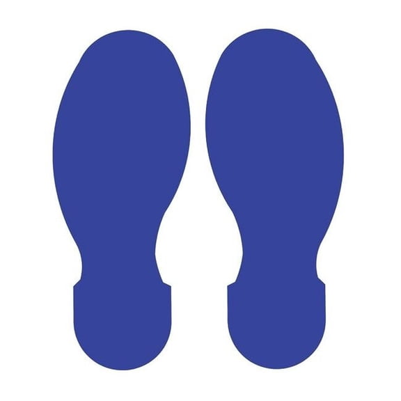 Brady Floor Tape,Blue,3 1/2 inx10 in,Foot,PK10 104408