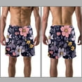 thumbnail image 3 of luoweisi Men's Beach Shorts Quick Dry Swim Trunks with Mesh Lining Flower L, 3 of 5