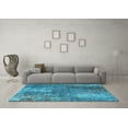 thumbnail image 3 of Ahgly Company Indoor Rectangle Oriental Light Blue Industrial Area Rugs, 6' x 9', 3 of 4