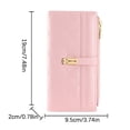 thumbnail image 5 of Women's Long Lingge Wallet Zipper Snap Solid Color Wallet Card Bag Hand Bag Wallet, 5 of 5