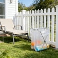 thumbnail image 6 of Foldable Garbage Bag Holder, Portable Trash Bag Stand with 8 Hooks for Sorting, White Metal Waste Bin Rack for Kitchen, Picnic, BBQ, and Outdoor Use, 6 of 6