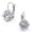 White Gold, variant on 14K Gold Plated Bold 7 CTW Solitaire CZ Leverback Earrings in Yellow, Rose or White Gold for Woman