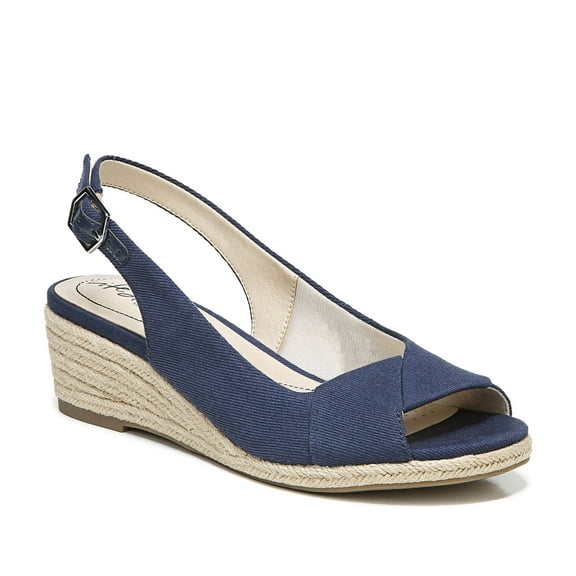 LifeStride Womens Socialite Espadrille Wedge Sandal - Medium & Wide Width