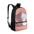 thumbnail image 2 of Yuyamidu Cat Backpack for School Kawaii Bookbag for Girls 4-6 Cute Pink School Bag 17 Inches Kindergarten Backpacks with 2 Sides Mesh Pouch Primary School Bookbag, 2 of 6
