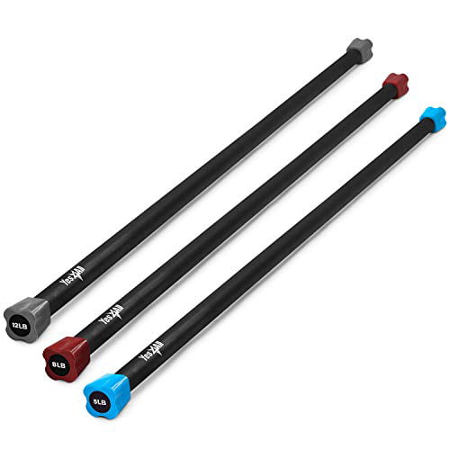 Body Sport Weighted Bars Weight Lifting Bars for Strength Training and Sculpting