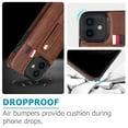 thumbnail image 4 of Compatible with iPhone 11 Case Wallet with Slide Credit Card Holder, Flip Premium PU Leather Hidden Kickstand Classic Retro Heavy Duty Protective Cover for iPhone 11,Brown, 4 of 7