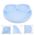 thumbnail image 2 of Assiette en Silicone pour Bébé Assiette à Succion Divisée pour Enfants Garçons Filles, 2 of 8