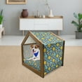 thumbnail image 3 of Stars Pet House, Sun and Moon Pattern in Cartoon Style Heavenly Bodies with Funny Faces, Outdoor & Indoor Portable Dog Kennel with Pillow and Cover, 5 Sizes, Multicolor, by Ambesonne, 3 of 5