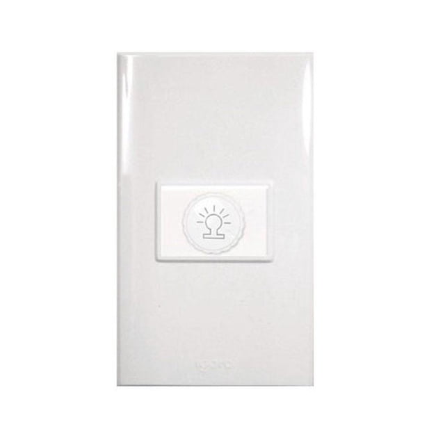 Placa Armada Lugano Con Dimmer Blanca Igoto PB201-B
