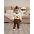 thumbnail image 4 of BemeyourBBs Baby Girl My First Thanksgiving Outfits Turkey Embroidery Romper Pants Headband Clothes Set, 4 of 9