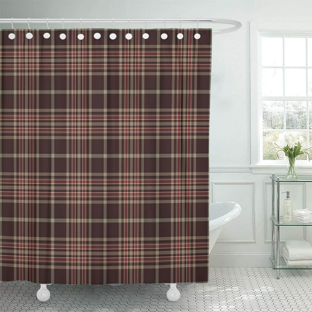 SUTTOM Tan Masculine Brown Plaid Pattern Chocolate Beautiful Beauty