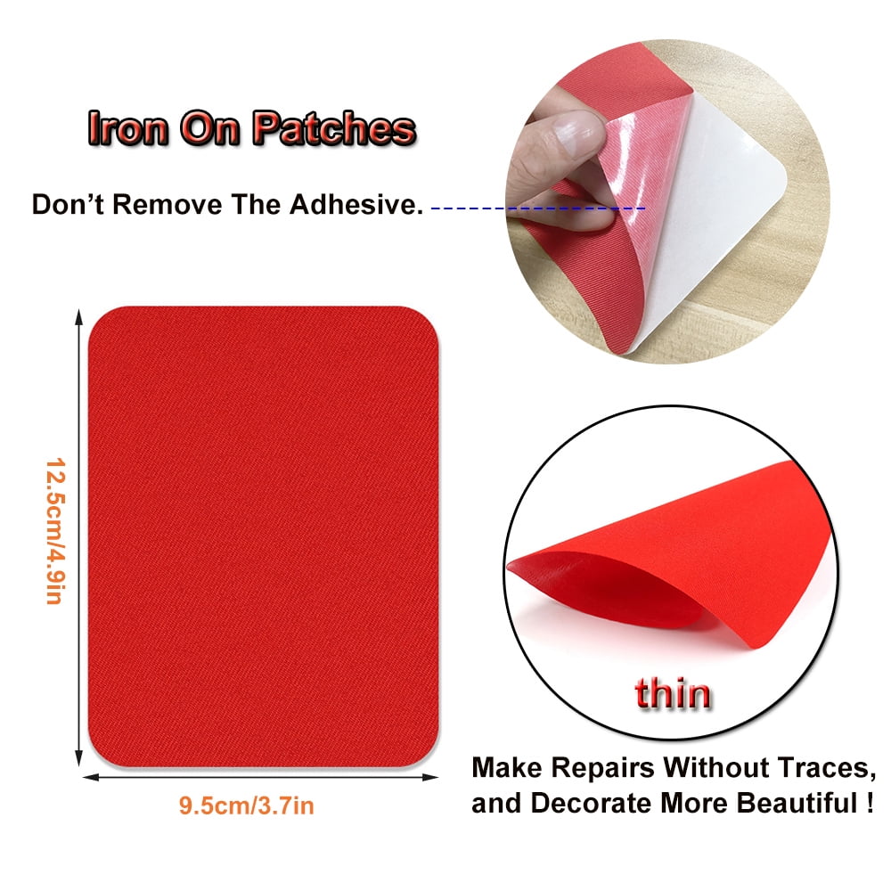 52 PCS Ultra thin Iron On Patches, Iron-on or Sewing, Decoration Patch, No-Sew Shades Patches for Clothing Jeans, Pants, Jeans, Jackets,26 Colors, 2 PCS Per Colors (12.5 x 9.5cm)