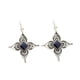 thumbnail image 1 of Pendientes con Zafiros Pendientes Minimalistas Vintage Pendientes Calados Flores Talladas, 1 of 6
