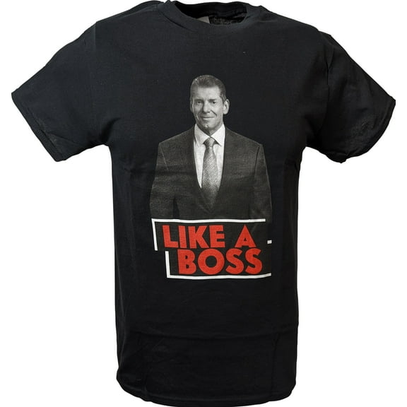 Vince McMahon Like A Boss WWE Black T-shirt New