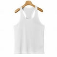 thumbnail image 5 of Busydd Tank Tops Men Casual Sleeveless Solid Color Mens Workout Shirts Breathable Summer Round Neck Mens Undershirts S, 5 of 6
