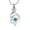 Blue, variant on Birthstone Crystal Urn Necklace Heart Memorial Keepsake Pendant Ash Holder Cremation Jewelry for Ashes 2023