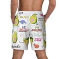 thumbnail image 3 of Kdxio Happy Avocado Print Men'S Swim Trunks With Compression Liner 7 Inch Inseam Quick Dry Swim Shorts, 3 of 7