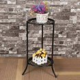 thumbnail image 4 of Two-Layer Elegant Metal Plant Stand Shelf Potted Plant Holder Modern Tall Plant Pot Stands for Indoo, 4 of 5
