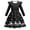 Black, variant on Girl Christmas Dress Long Sleeve Child Santa Claus Snowflake Prints Party Dance Kids Xmas Dress Crewneck Flower Dress Winter Trend Basic Clothes Black 6-7 Years
