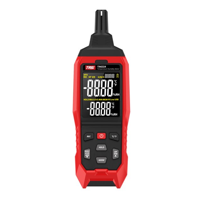 Medidor de humedad de temperatura industrial TASI TA622A Psicrómetro digital -40 ~ 80 ℃ / -40 ~ 176 ℉ TASI Termo higrómetro