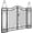 47.6" x 3.1" x 39.4", variant on SENYUM Upgrade Garden Gate, Ornamental Fence Gate with Bolt Hinge, Trellis Arch for Climbing Plants, Entrance Gate for Outdoor Backyard