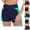 Navy, variant on HAJWOH Womens Swim Shorts High Waisted Stretch Bathing Suit Bottoms Swimsuit Surfing Board Shorts