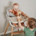 thumbnail image 3 of High Chair, OEIKPFN 3 IN 1 Convertible Wooden High Chair with Adjustable Legs & Removable Tray, Gray, 3 of 8
