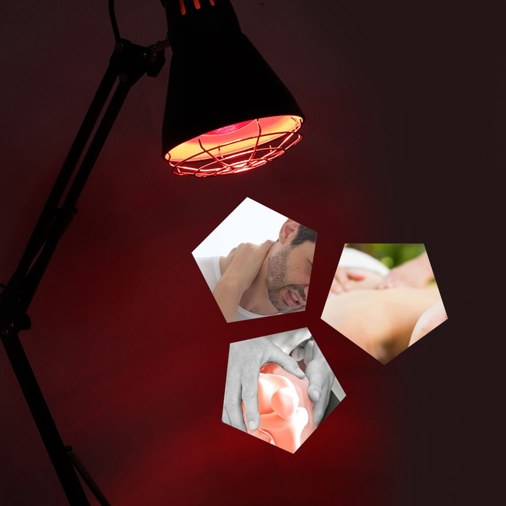 LYUMO 150w Infrared Heating Therapy Lamp Muscle Pain Relief Skin Care Clipon Light (US Plug