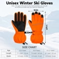 thumbnail image 2 of Cooraby 2 Pairs Kids Snow Ski Gloves Winter Waterproof Warm Gloves for Boys Girls Cold Weather Outdoor, 2 of 7