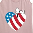 thumbnail image 3 of Peanuts - Snoopy On Flag Heart - Women's Racerback Tank Top, 3 of 6