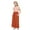 Orange 02, variant on DeHolifer Toddler Girls Dresses Splicing Color Crewneck Short Sleeve Stretchy A-Line Long Dresses with Pocket,5 Years