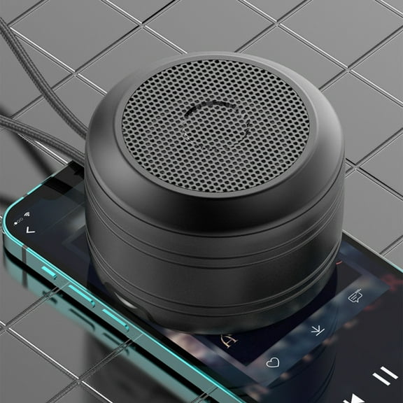 Latrodar Portable Speaker Bluetooth Speaker Wireless Speaker Bluetooth 5.0 Mini Speaker Affordable&High-Quality Black 3.2x3.2 Inch Home Essentials