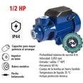 thumbnail image 4 of Bomba Periférica Primo, 1/2 HP, 120 V., Reacondicionada azul, 4 of 5