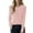 Pink, variant on Thermal Shirts for Women Long Sleeve Crew Neck Tees Undershirts Fitted Tops for Women Winter Outfit Womens Tshirts