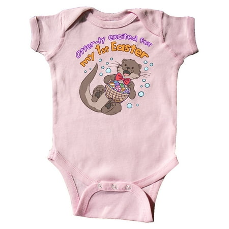 

Inktastic Otterly Excited For My 1st Easter Gift Baby Boy or Baby Girl Bodysuit