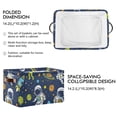 thumbnail image 2 of Cartoon Astronauts Space Universe Storage Basket Large Foldable Storage Bin Laundry Baskets Toys Box Book Foldable Organizer Bag 14.2x10.2x8.3 Inches 1 PC, 2 of 8
