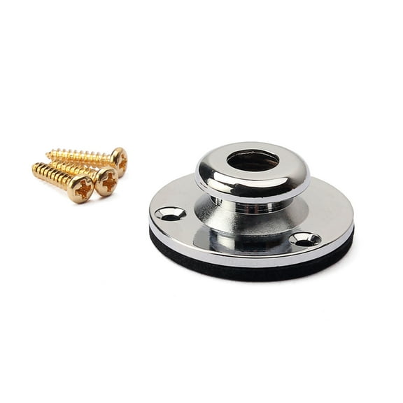 Ukulele Strap Button with Screw Mount for Acoustic Guitar Fixation Silver Zinc Alloy