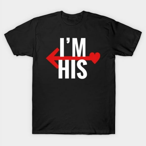 I’m His Left Arrow Funny Black Couple Matching Graphic Unisex T-Shirt for Casual Wear up to 5XL