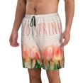 thumbnail image 2 of Goofa Hello Spring Printed Mens Swim Trunks Summer Quick Dry Short Beach Swimwear Bathing Suits-Medium, 2 of 9