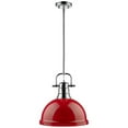 thumbnail image 2 of Beaumont Lane Grand Pendentif en Acier Chromé et Rouge, 2 of 2