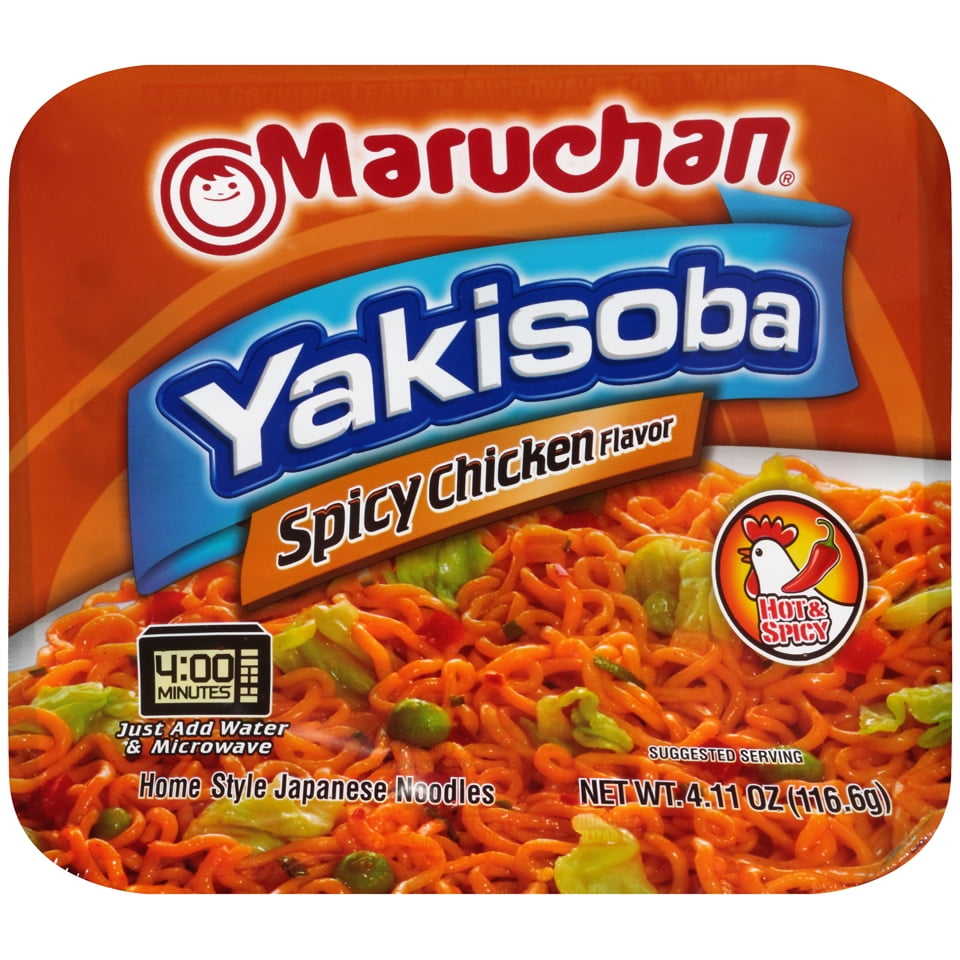 Maruchan Yakisoba Spicy Chicken Flavor Noodles, 4.11 oz - Walmart.com