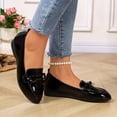 thumbnail image 4 of Lepsheexh Womens Loafers Shoes Plus Size Bow Decor Design Low Heel Soft Sole Comfortable Casual Daily Loafer Shoes for Women, 4 of 9